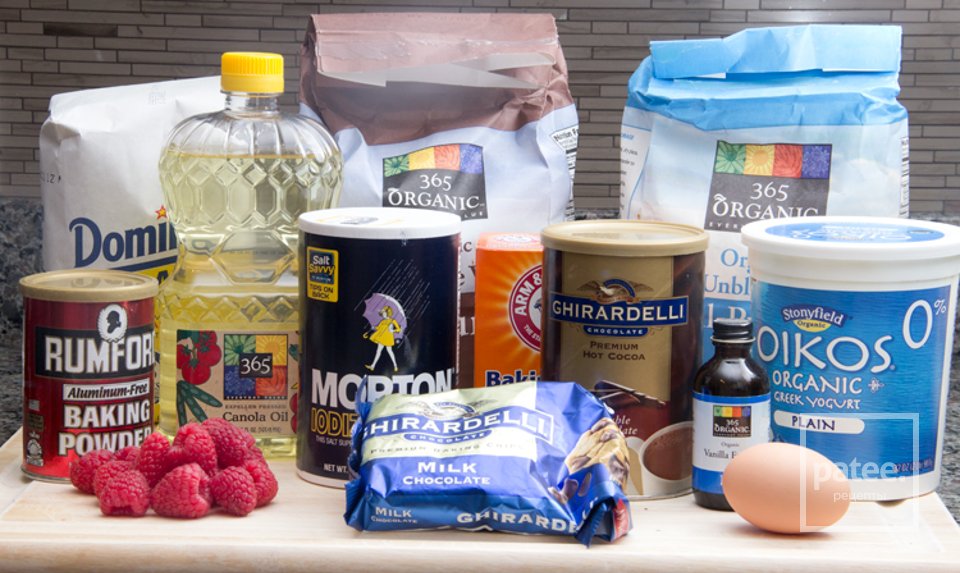 Шоколадные кексы с малиной - Шаг 1