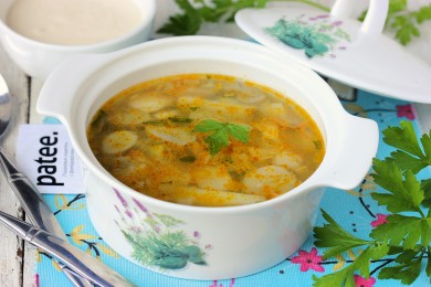 Рецепт Суп из белых грибов с манной крупой