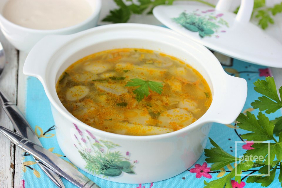 Суп из белых грибов с манной крупой - Шаг 14