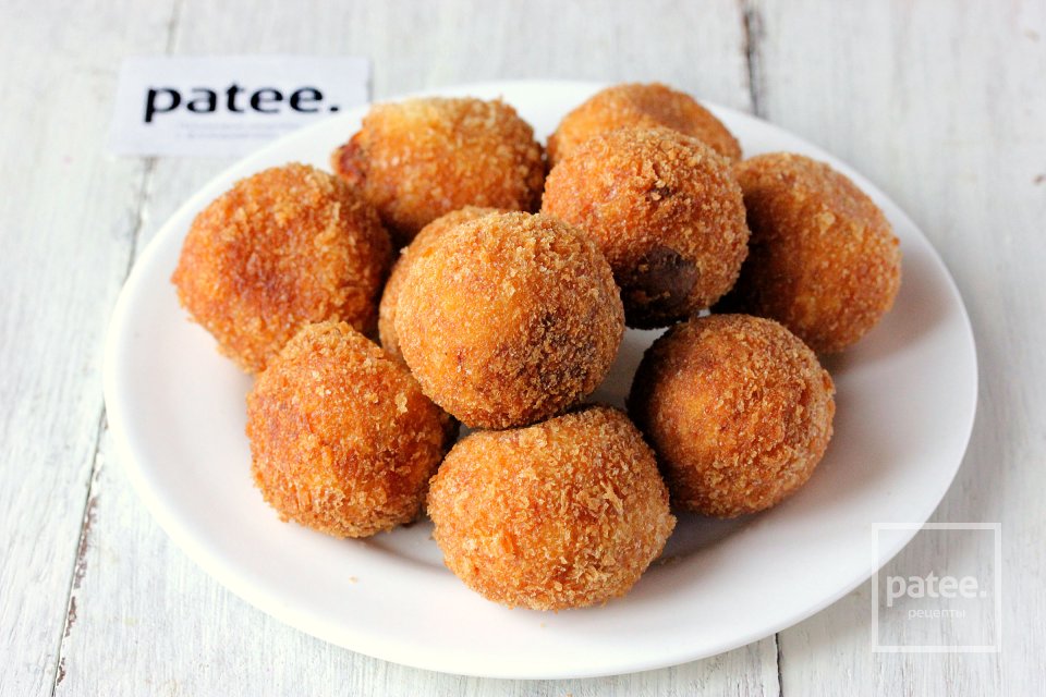 Крокеты из креветок со спагетти на Хэллоуин - Шаг 13