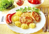 Котлеты из индейки с сыром и отварными яйцами