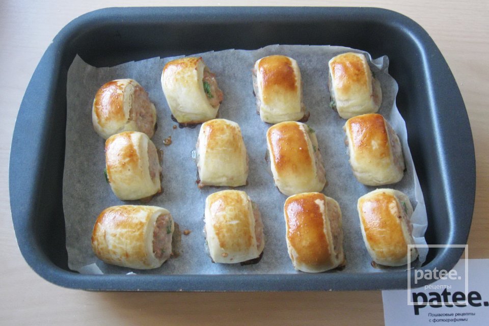 Слоеные рулетики с мясным фаршем - Шаг 13