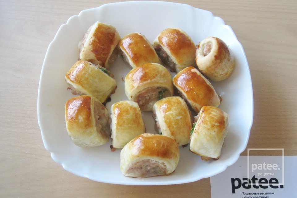 Слоеные рулетики с мясным фаршем - Шаг 14