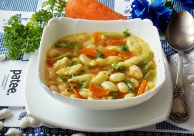Рецепт Суп с фасолью и клецками
