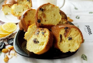 Лимонный кекс с черносливом и изюмом