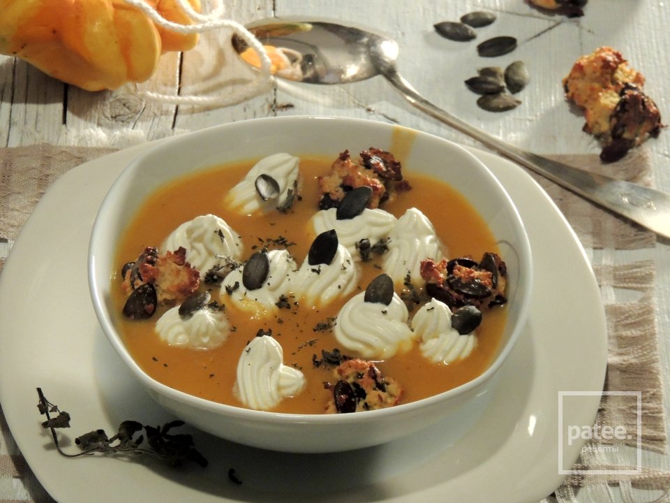 Тыквенный суп с сухариками - Шаг 17