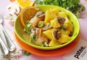 Курица с картофелем в апельсиновом соусе