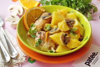 Курица с картофелем в апельсиновом соусе