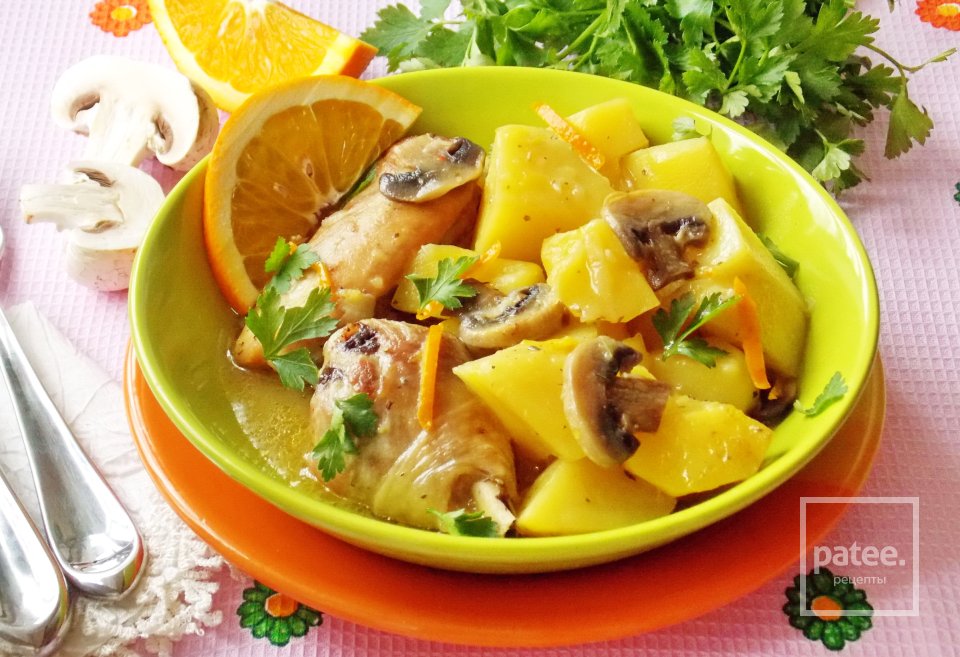 Курица с картофелем в апельсиновом соусе - Шаг 17