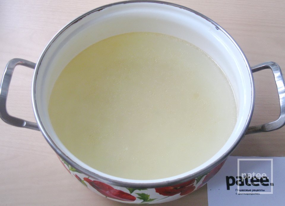 Суп из форели с цветной капустой и луком - пореем - Шаг 9