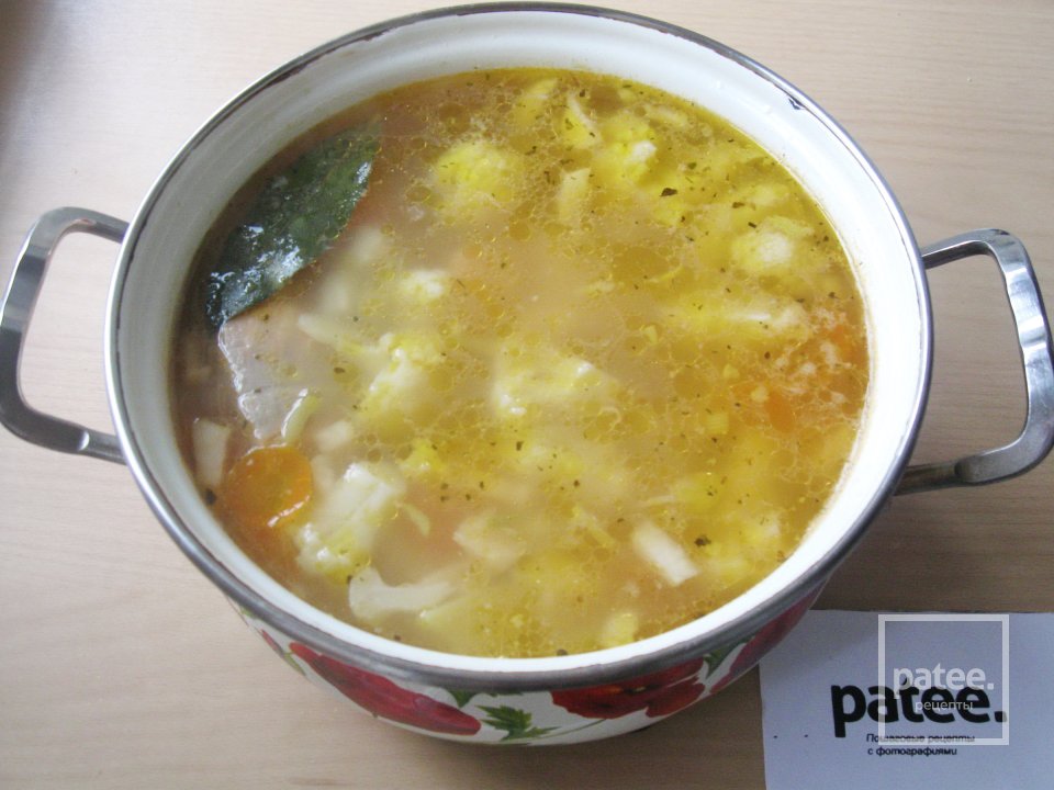 Суп из форели с цветной капустой и луком - пореем - Шаг 17