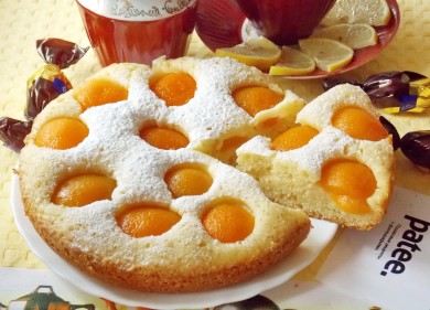 Рецепт Пирог с абрикосами в мультиварке — рецепт для мультиварки
