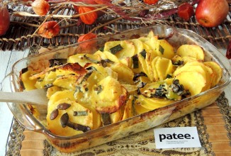 Картофельный гратен с тыквенными семечками