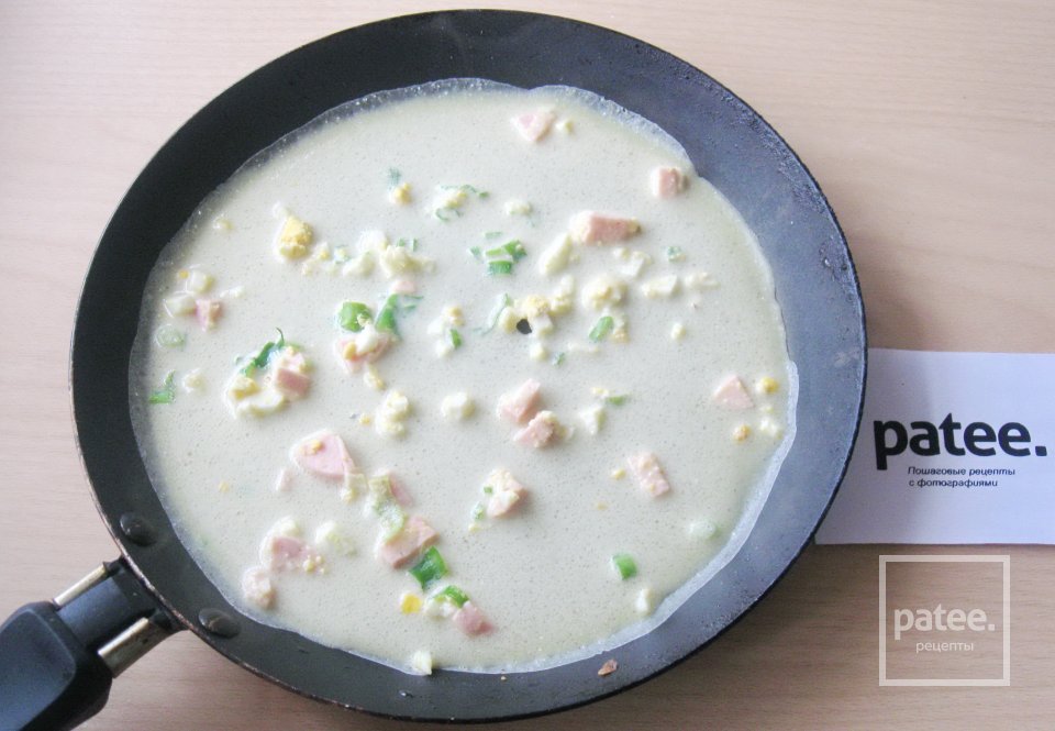 Блины с припеком с кукурузной мукой - Шаг 12