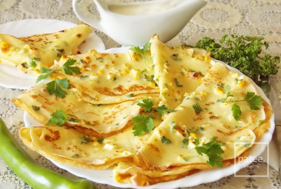 Блины с припеком с кукурузной мукой - Шаг 15