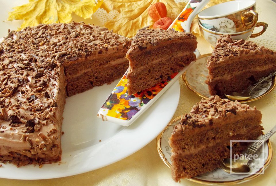 Торт Сметанник  шоколадный - Шаг 17