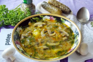 Рассольник с грибами