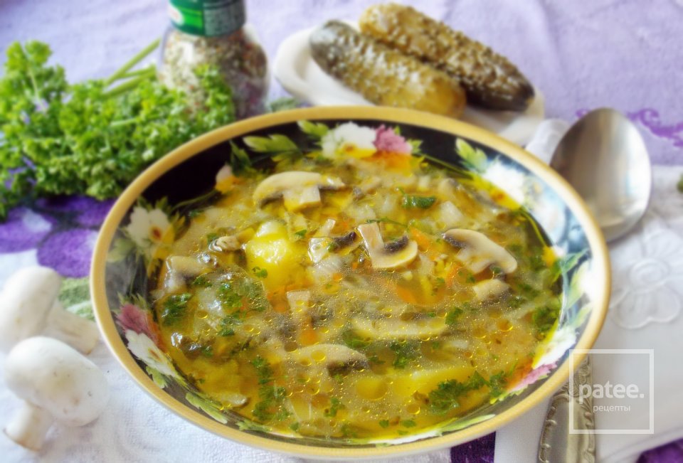 Рассольник с грибами - Шаг 12