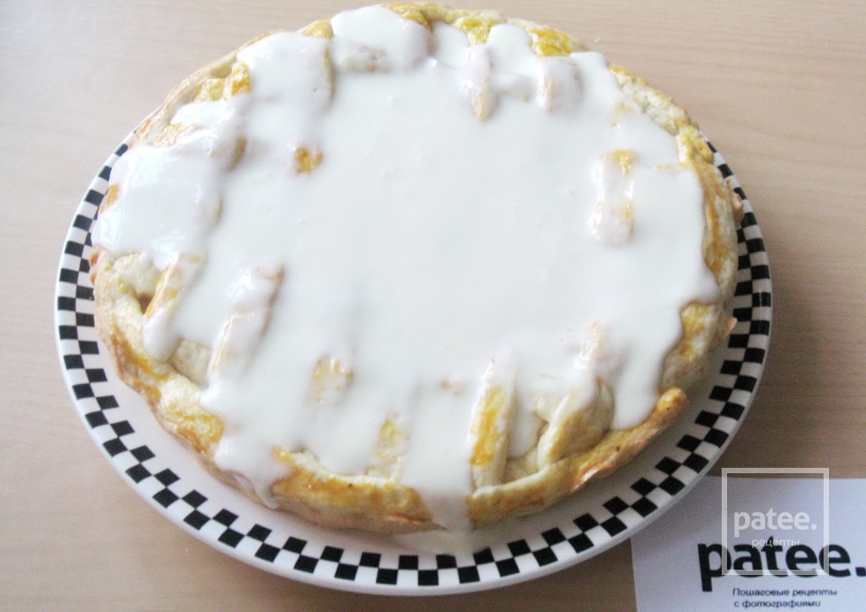 Пирог с яблоками и сметанным кремом - Шаг 15