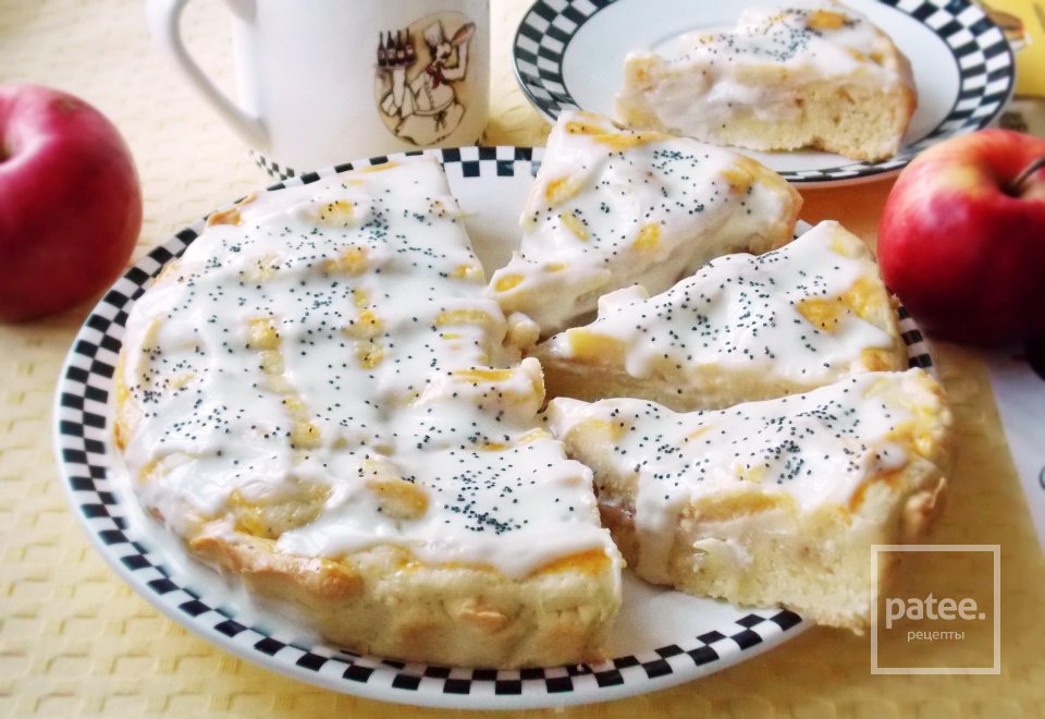 Пирог с яблоками и сметанным кремом - Шаг 16