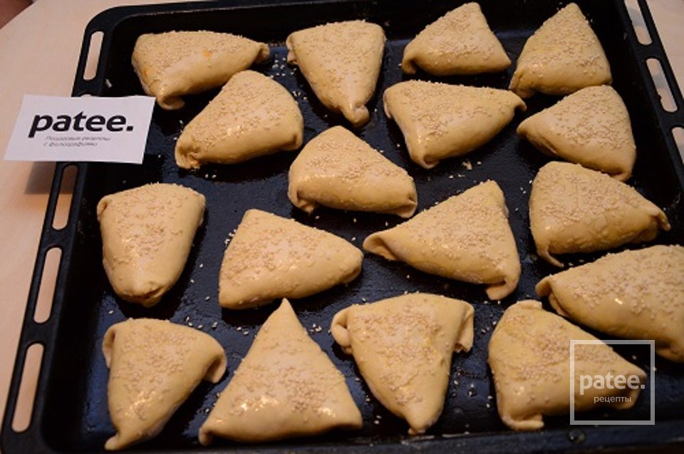 Слоенная самса с тыквой и кунжутом - Шаг 9