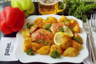 Курица в пивном маринаде с картофелем