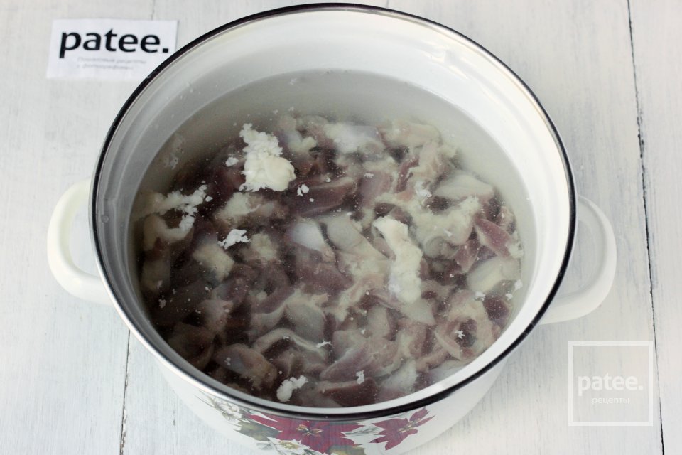 Гречневый суп с куриными желудочками - Шаг 3