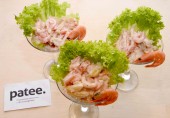Салат с креветками и картофелем