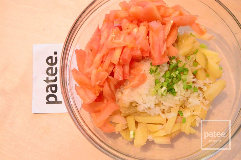 Салат с креветками и картофелем - Шаг 6