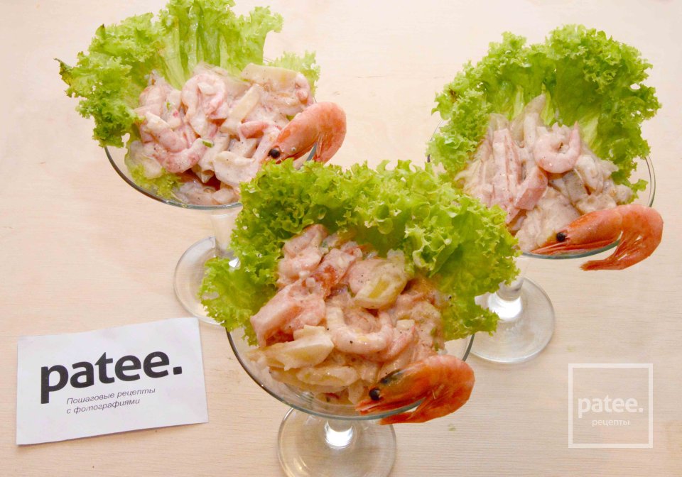 Салат с креветками и картофелем - Шаг 13