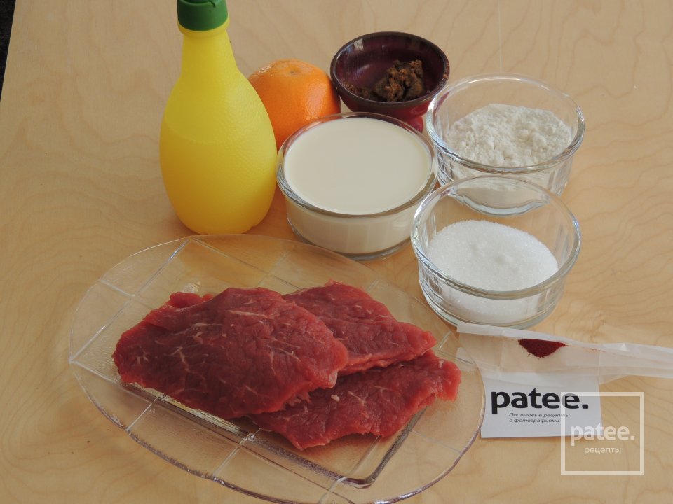 Шницель с карамельным соусом - Шаг 1