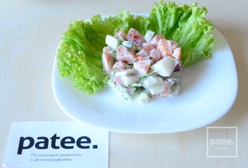 Овощной салат с яйцом - Шаг 13