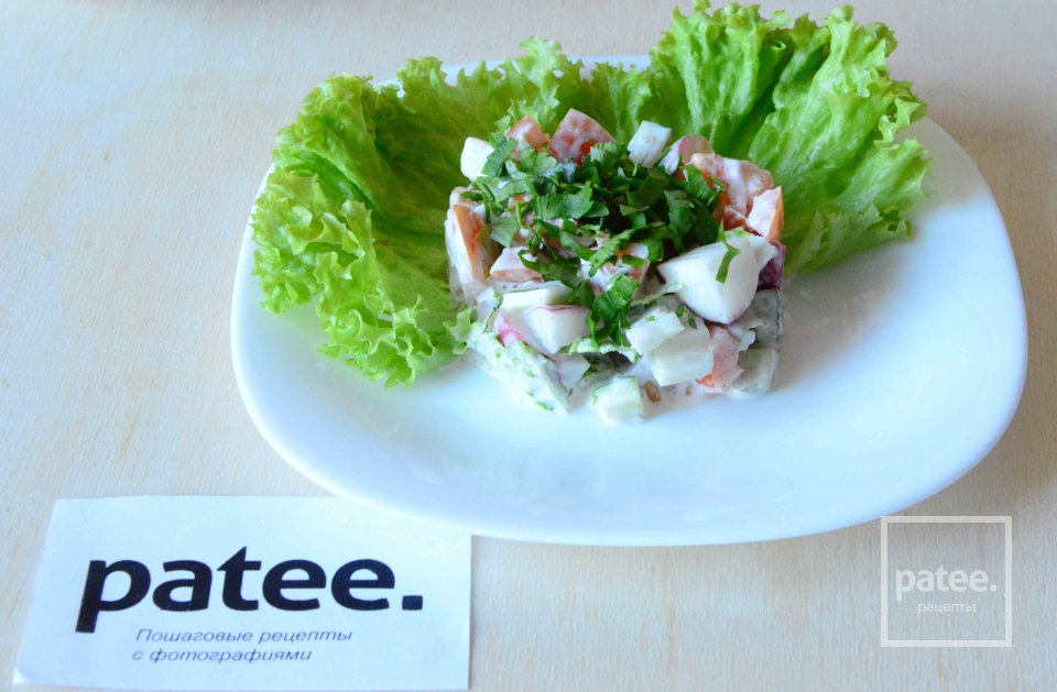 Овощной салат с яйцом - Шаг 14