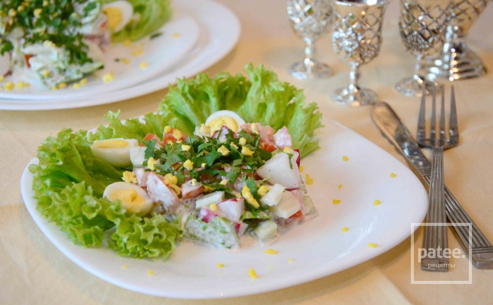 Овощной салат с яйцом - Шаг 16