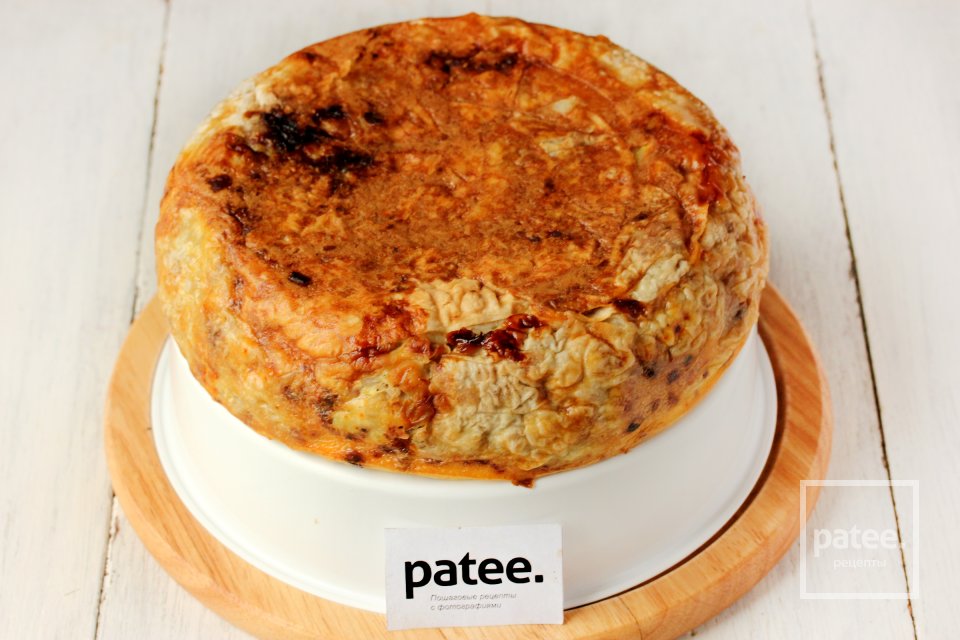 Мясной пирог Ленивец в мультиварке - Шаг 14