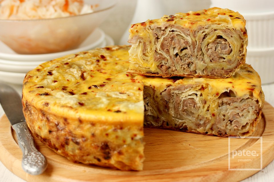 Мясной пирог Ленивец в мультиварке - Шаг 15