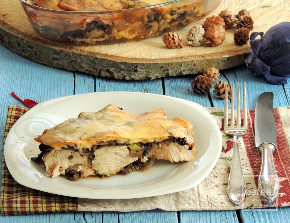 Куриное филе с шампиньонами под сыром - Шаг 12
