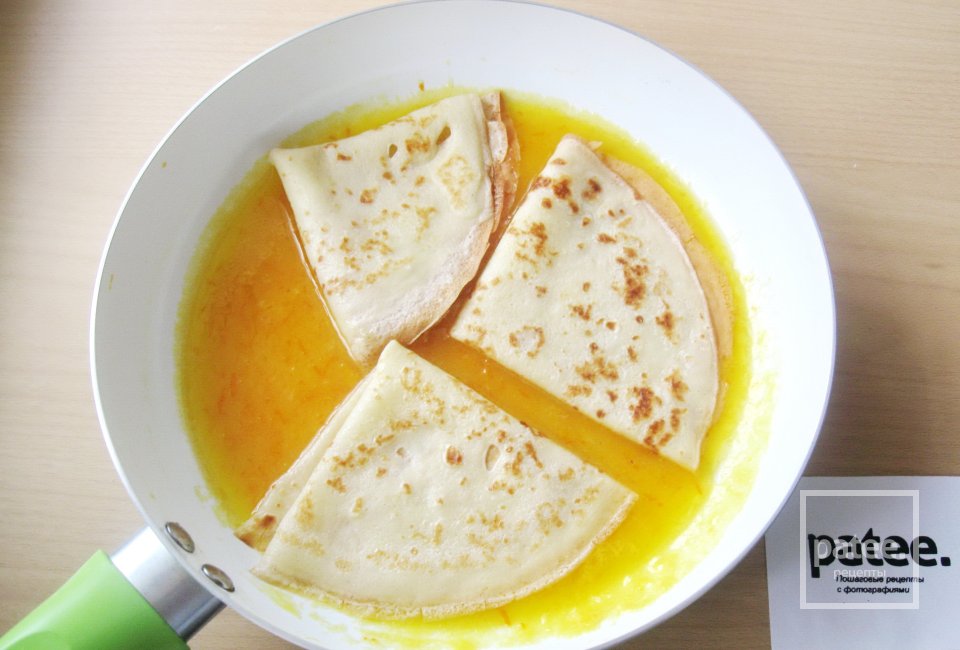 Блинчики Креп Сюзетт с апельсинами - Шаг 18