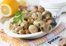 Шампиньоны, маринованные с лимоном и чесноком