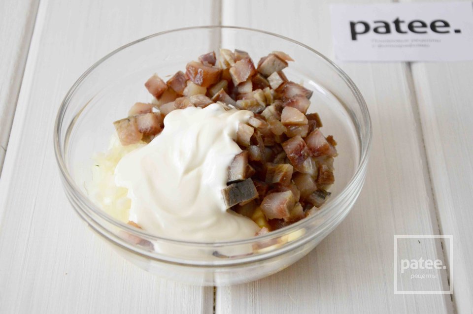 Тартар из сельди с яблоками - Шаг 9