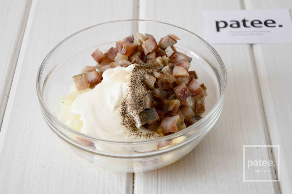 Тартар из сельди с яблоками - Шаг 10