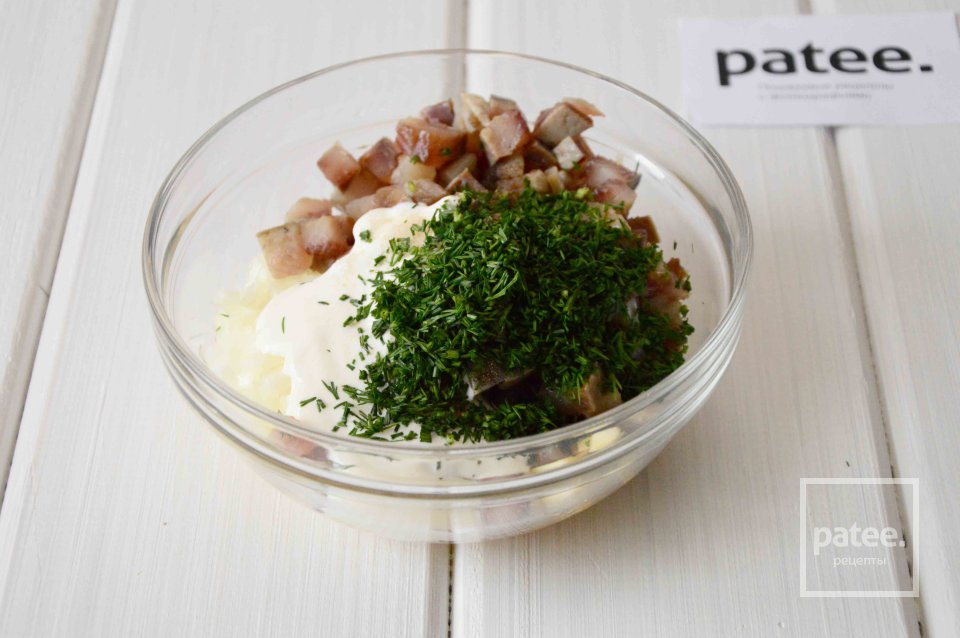 Тартар из сельди с яблоками - Шаг 11