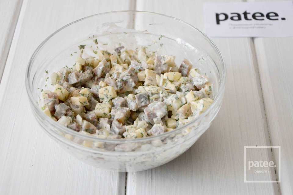 Тартар из сельди с яблоками - Шаг 12