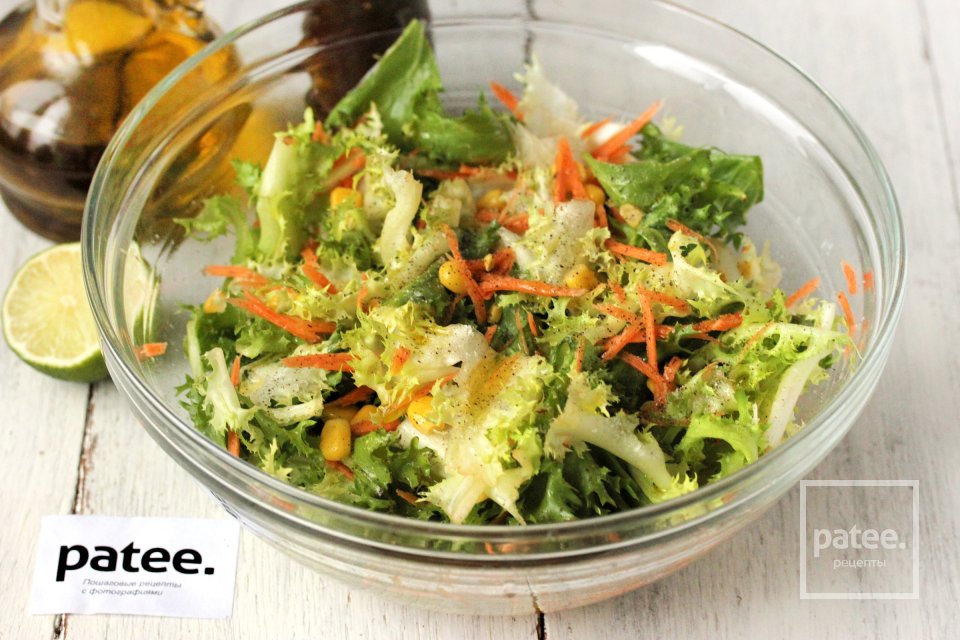 Салат с кукурузой, морковью и кунжутом - Шаг 5