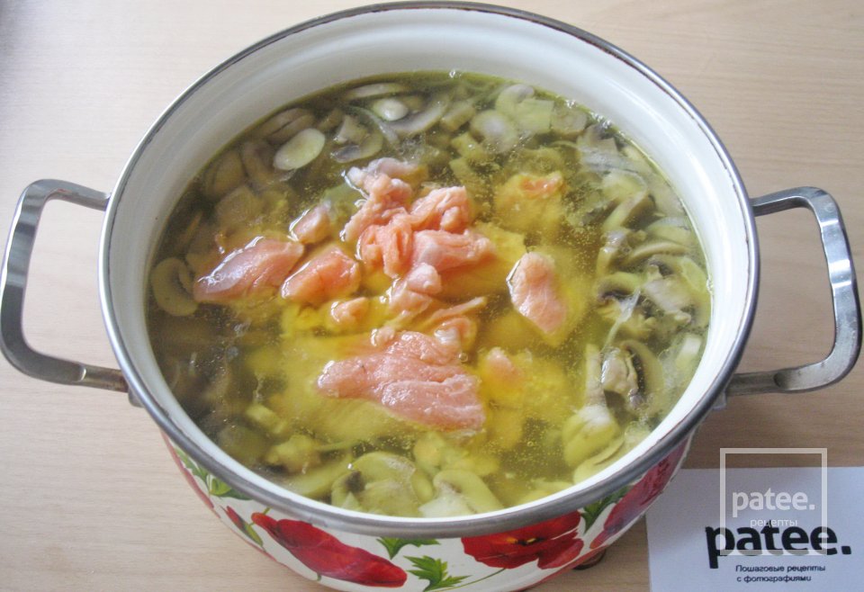 Сырный суп с семгой - Шаг 9