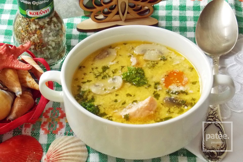 Сырный суп с семгой - Шаг 12