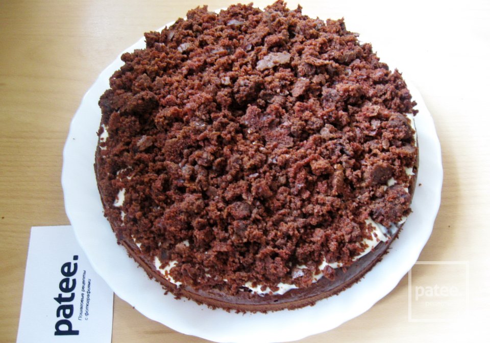 Шоколадно-кофейный пирог с кремом - Шаг 20