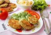 Котлеты из норвежского хека с грибами