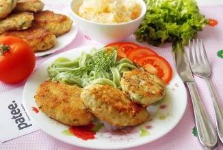 Котлеты из норвежского хека с грибами