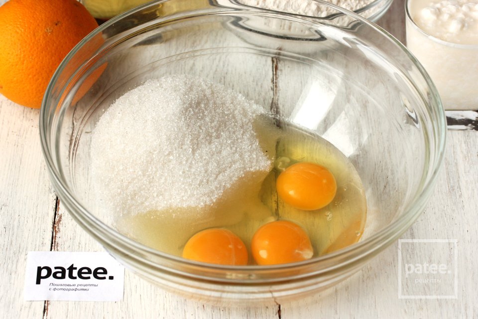 Апельсиновый пирог с клюквой и глазурью - Шаг 3